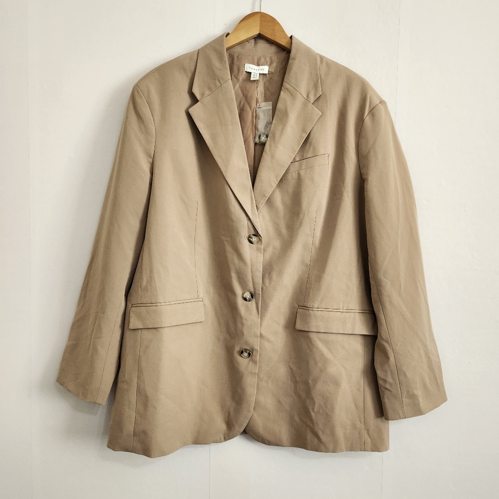 NWOT Topshop Light Brown Blazer Jacket Size 12